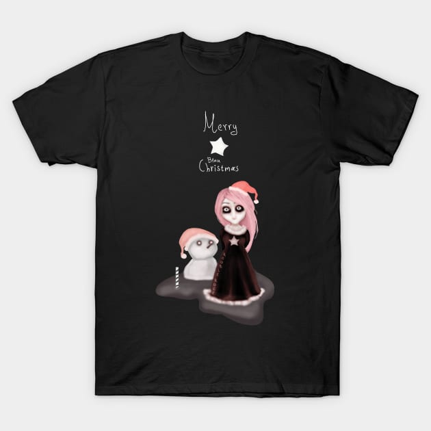 Black Xmas: A Merry Gothic Christmas T-Shirt by roublerust